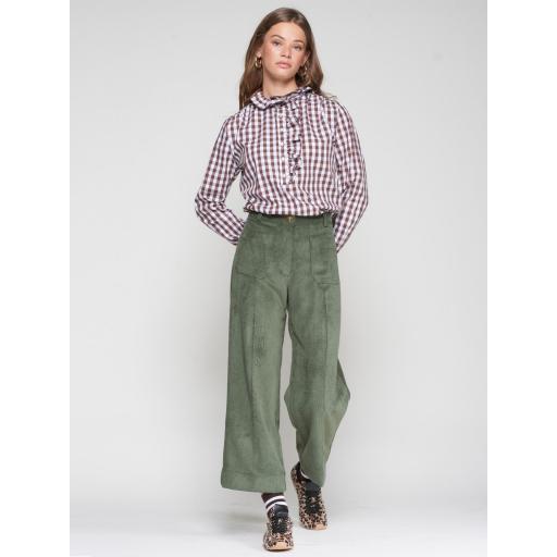 PANTALÓN DORIN PANA VERDE CAZA, VILAGALLO OI 2025-26, REF. 32701