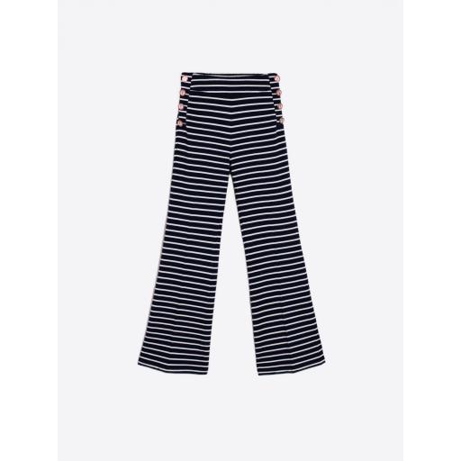 PANTALON PUNTO RAYA AZUL BOTONES, VILAGALLO PV 20225, REF. 32225 [2]