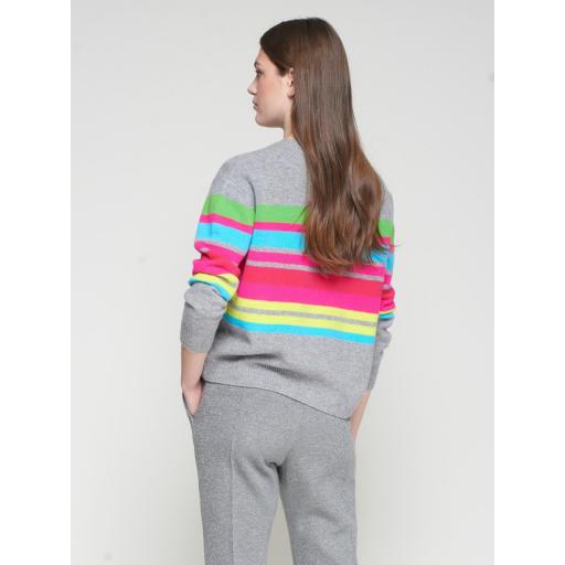 JERSEY PUNTO RAYAS NEON GRIS MULTICOLOR, VILAGALLO OI 2025-26, REF. 32741 [1]