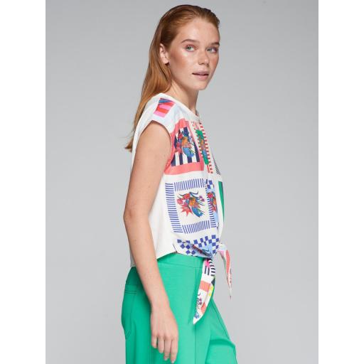 CAMISETA ALIZA CUADRO FLORES, VILAGALLO PV 2025, REF. 32474 [1]