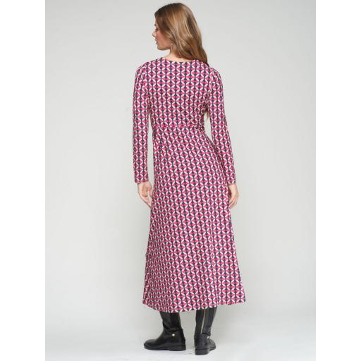 VESTIDO CRUZADO GEOMETRICO PUNTO, VILAGALLO OI 2025-26, REF. 32988 [1]