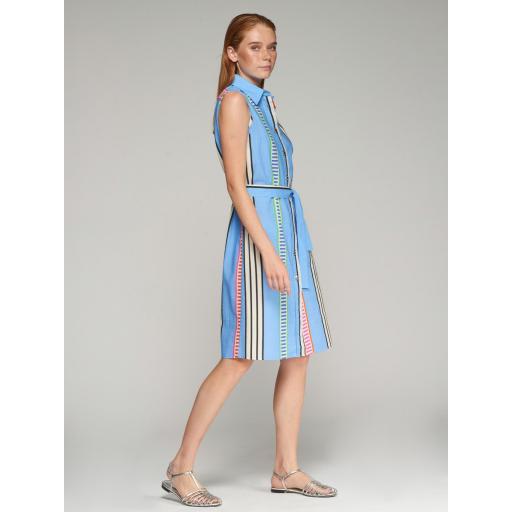 VESTIDO CAMISERO RAYA AZUL SEERSUCKER, VILAGALLO PV 2025, REF. 32303 [1]