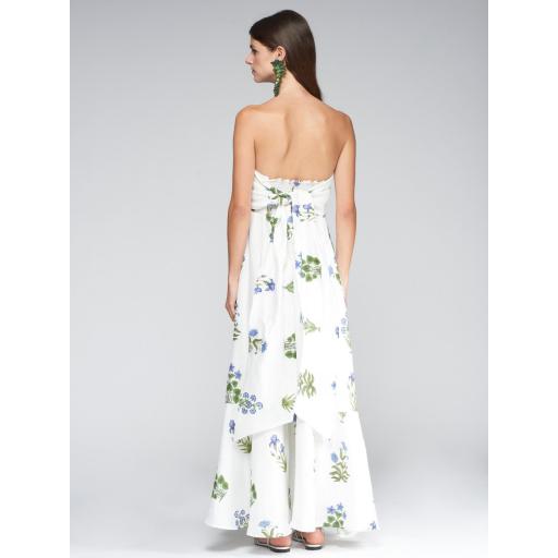 VESTIDO LINO MULTIPOSICIÓN FLOR AZUL, VILAGALLO PV 2025, REF. 32382 [1]
