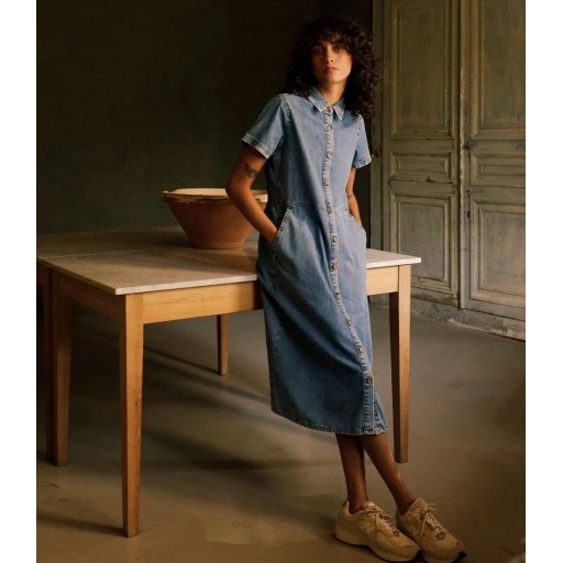 VESTIDO CAMISERO DENIM, INDI&COLD PV 2024, REF. DD130 [0]