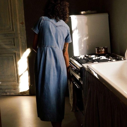 VESTIDO CAMISERO DENIM, INDI&COLD PV 2024, REF. DD130 [1]