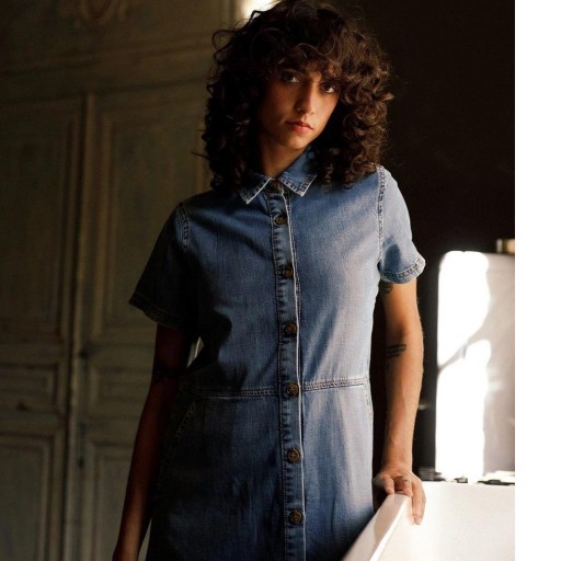 VESTIDO CAMISERO DENIM, INDI&COLD PV 2024, REF. DD130 [2]