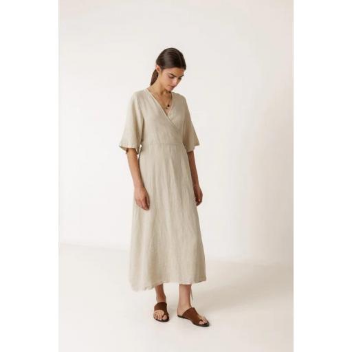 VESTIDO CRUZADO LINO, INDI&COLD PV 2026, REF. CC255 [1]