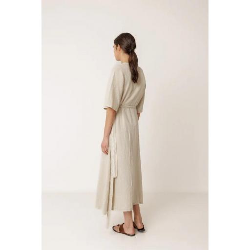 VESTIDO CRUZADO LINO, INDI&COLD PV 2026, REF. CC255 [2]