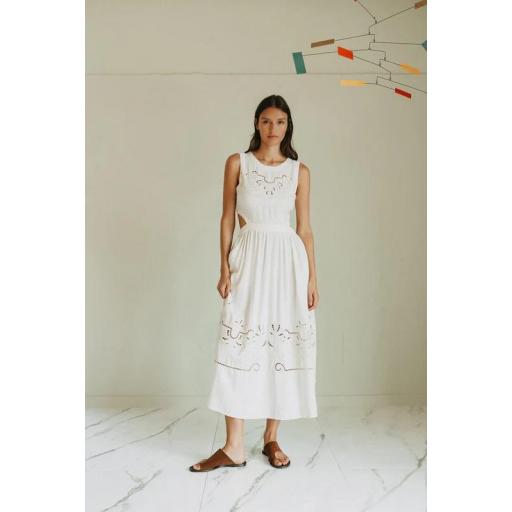 VESTIDO DETALLE BORDADO, INDI&COLD PV 2026, REF. KI175