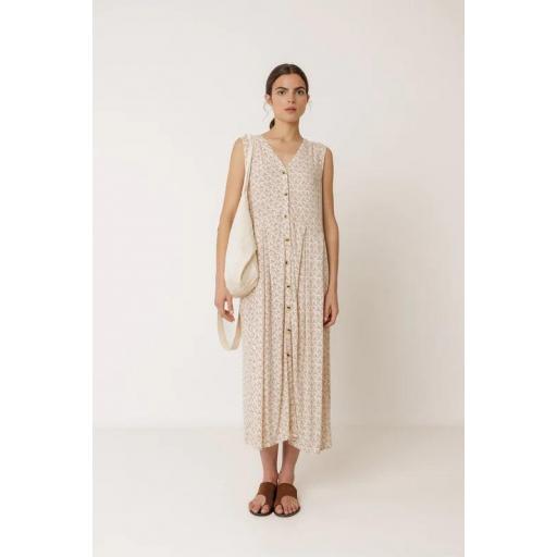 VESTIDO MULTIPOSICIÓN BLOCKPRINT, INDI& COLD PV 2026, REF. MI140