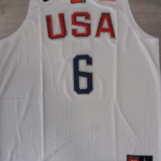 USA National Basketball Team #6 LeBron James White Stitched 2016 Rio de Janeiro Olympic Games Jersey [0]