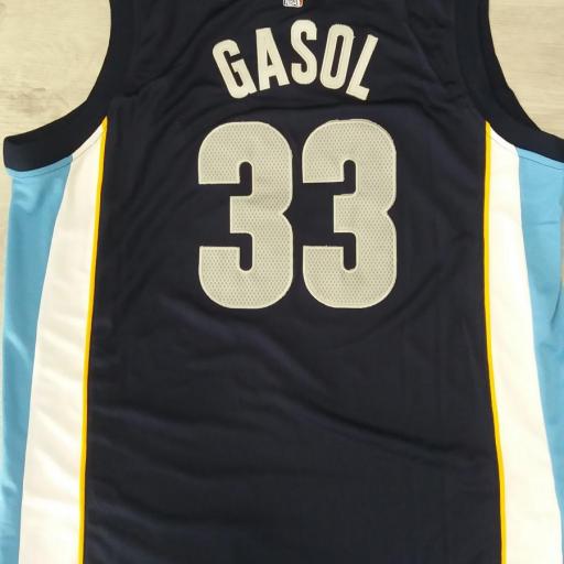 Grizzlies #33 Marc Gasol Revolution 30 Dark Blue Stitched NBA Jersey Swingman  [1]