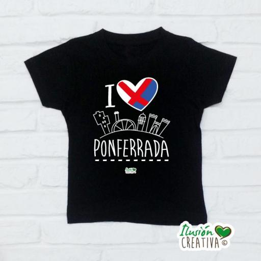Camiseta Niñ@s - I Love Ponferrada [1]