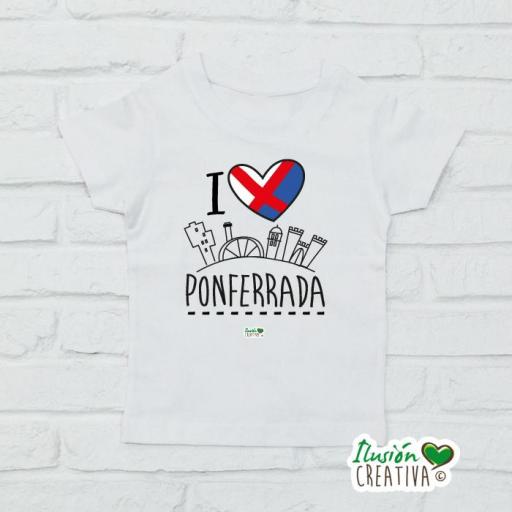Camiseta Niñ@s - I Love Ponferrada [3]