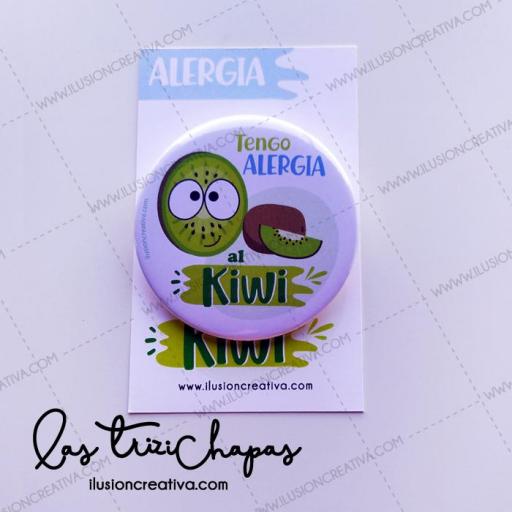 Chapa Alfiler - Alergia al kiwi