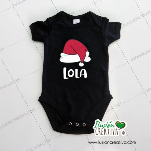 Body personalizado Papá Noel - negro [0]