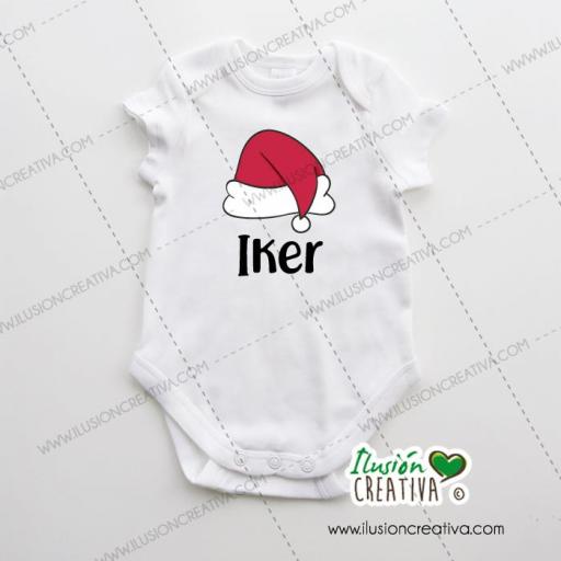 Body personalizado Papá Noel - blanco