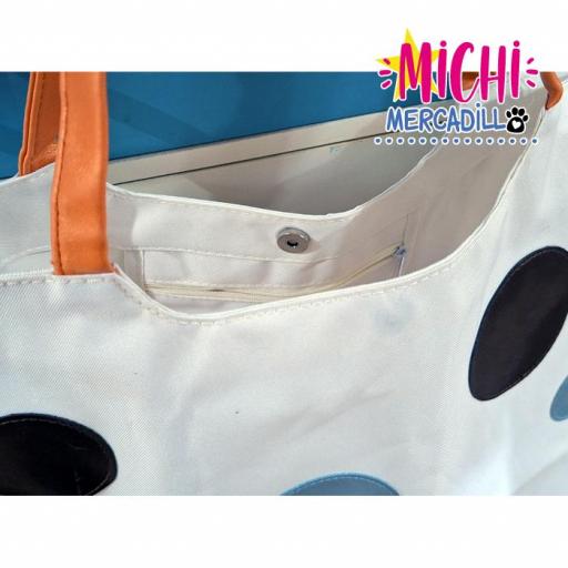 Bolso de playa blanco-lunares [2]