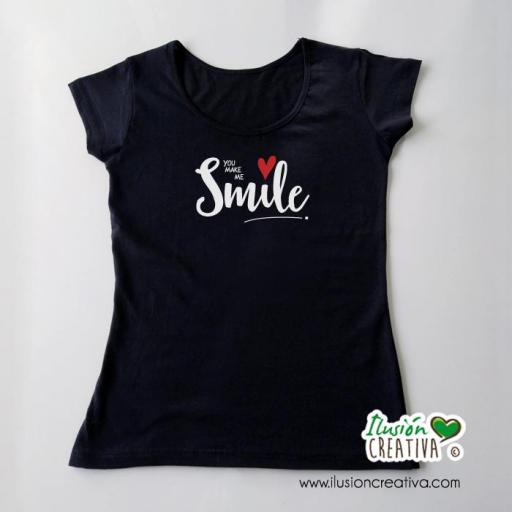 Camiseta mujer "me haces sonreir" [3]