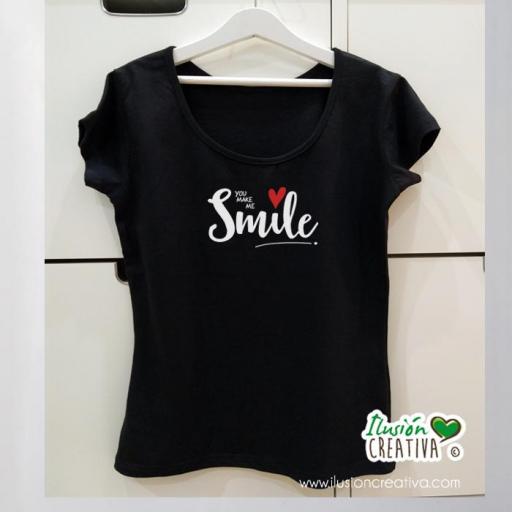 Camiseta mujer "me haces sonreir" [2]