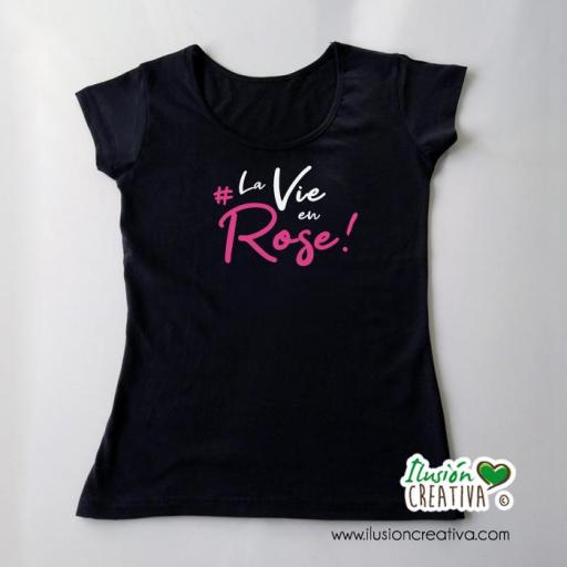 Camiseta mujer "La vie en Rose" [0]