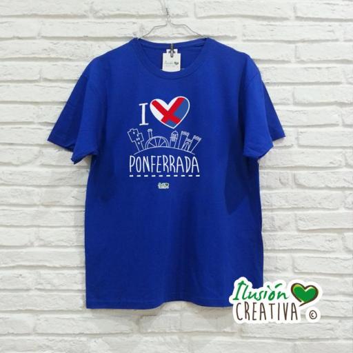 Camiseta Hombre - I Love Ponferrada [1]