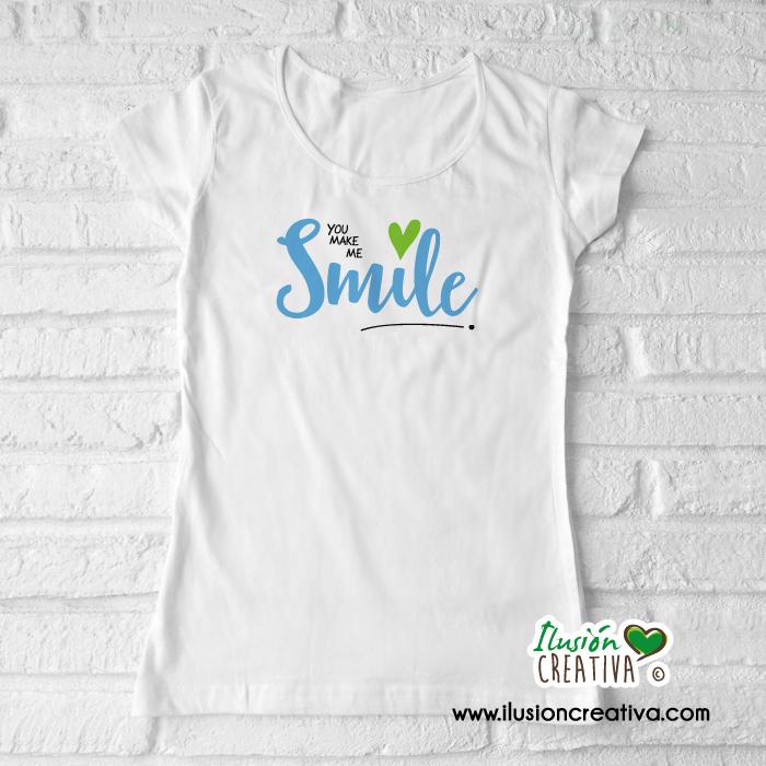 Camiseta mujer "me haces sonreir"