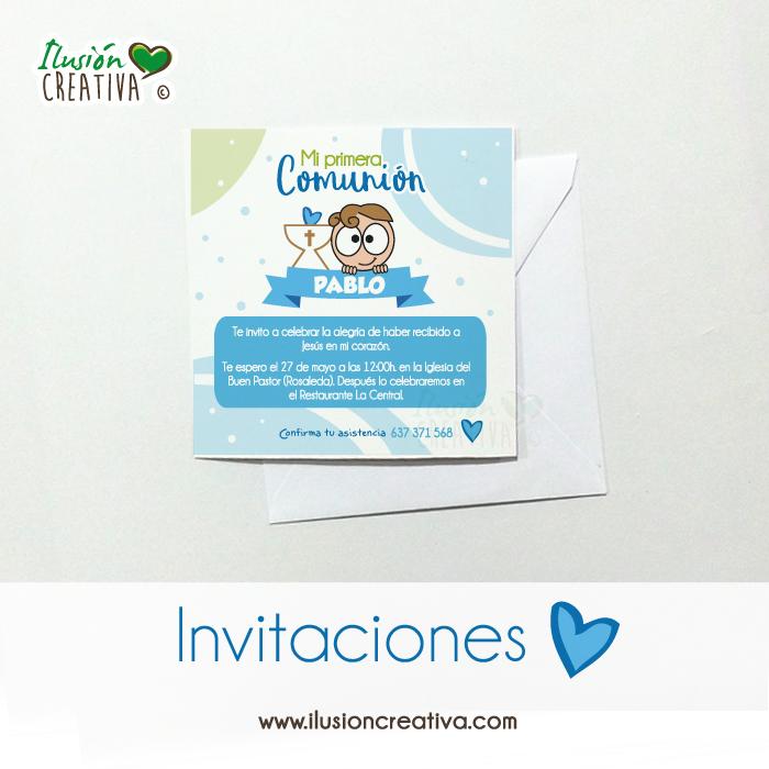 Invitaciones Primera Comunión - Niño - Modelo 02