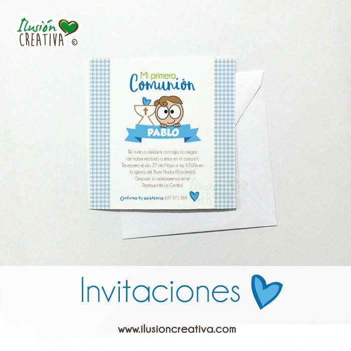 Invitaciones Primera Comunión - Niño - Modelo 03