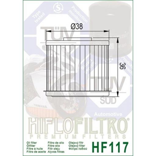 Filtro de Aceite Hiflofiltro HF117 DCT Honda CRF 1100 Africa Twin [1]