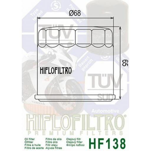 Filtro de Aceite Hiflofiltro HF138 [1]