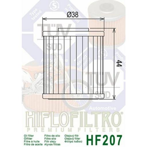 Filtro de Aceite Hiflofiltro HF207 [1]