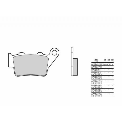 Pastillas de freno sintetizadas Brembo 07BB02SD Traseras