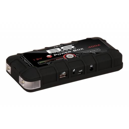 Arrancador de batería Power Box BS BATTERY 12V / 12000 mA USB + Cable