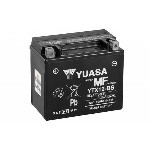Batería YUASA YTX12-BS Combipack (con electrolito)