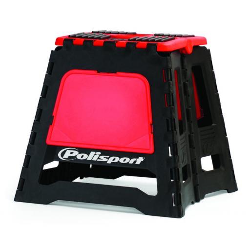 Caballete plegable de plástico Polisport rojo