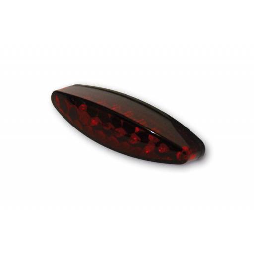 Piloto trasero LED HIGHSIDER pro Little Number1 - negro/rojo - con luz de matrícula - 1 pieza [1]