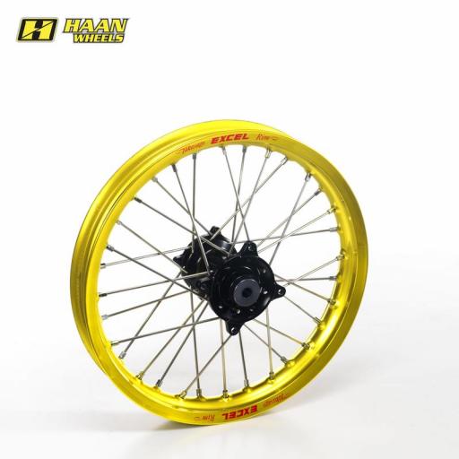 Rueda trasera completa HAAN WHEELS buje negro aro dorado - 18x2,50x36T Yamaha Tenere 700 