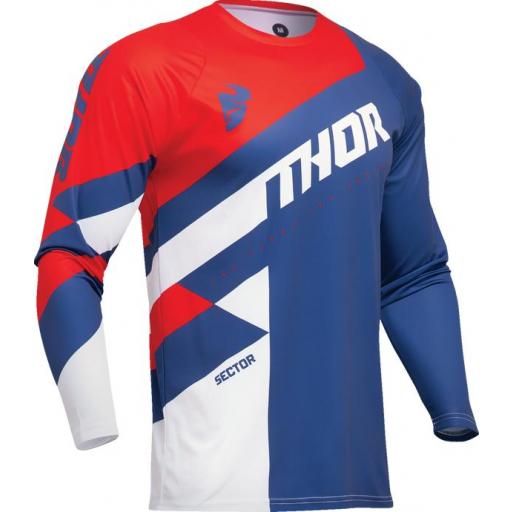Camiseta Thor Sector Checker color azul y rojo [0]