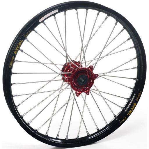 Rueda delantera completa HAAN WHEELS Tubeless 21x2,15x36T - Honda 1100 Africa twin Roja