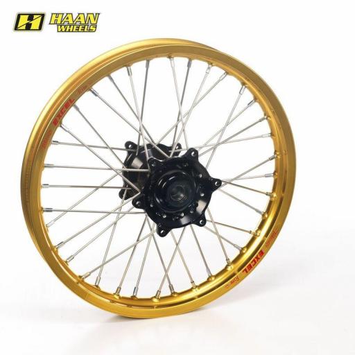 Rueda trasera completa HAAN WHEELS Tubeless 18x4,25x36T - Honda 1100 Africa twin Tubeless buje negro aro oro [0]