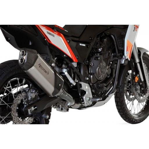 Silenciador Slip-On HP CORSE SPS Carbon Yamaha Tenere 700  2019 a 2024 Inox + Carbono