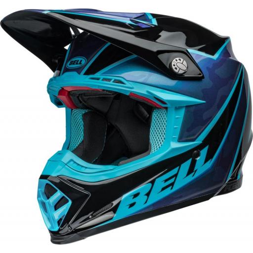 BELL Moto-9S Flex - Sprite Gloss Black/Blue