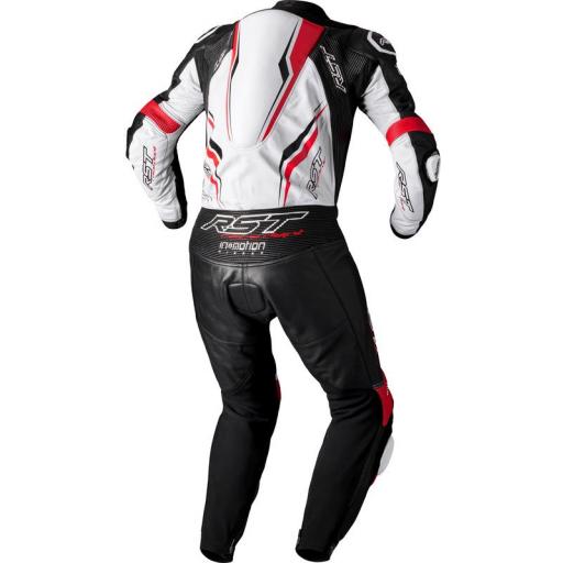 Mono de piel RST V4.1 Evo Kangaroo Airbag CE hombre - Blanco rojo y negro [1]