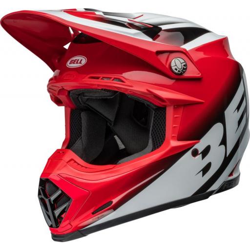 Casco BELL Moto-9S Flex - Rail Gloss Red/White