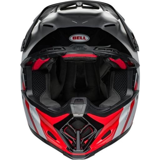 Bell MOTO-9S Flex Hello Cousteau Stripes Gloss White/Red [4]