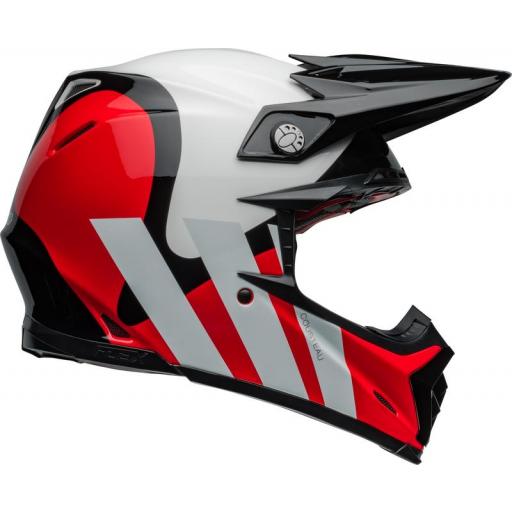 Bell MOTO-9S Flex Hello Cousteau Stripes Gloss White/Red [2]