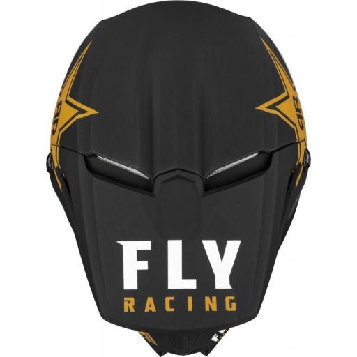 FLY RACING Kinetic Rockstar - Negro Mate / Oro [2]