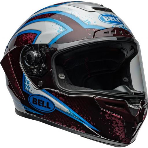 BELL Race Star DLX Flex - Xenon Gloss Rojo y plata [1]