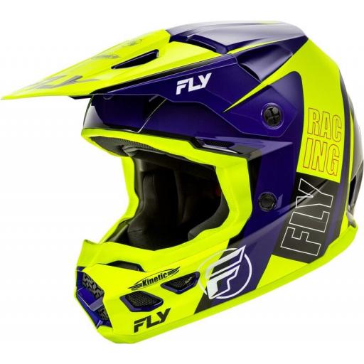 Casco FLY RACING Kinetic Rally - Hi-Vis / Azul / Negro [0]